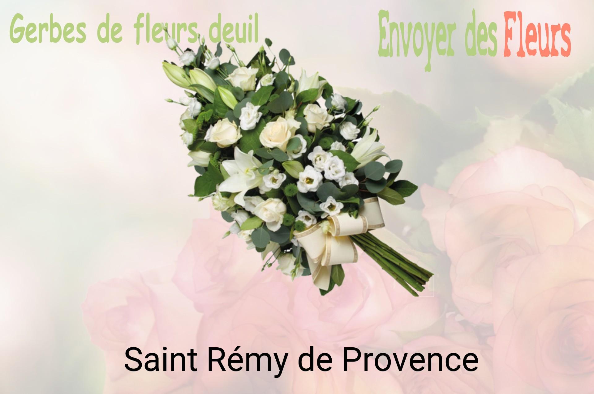 Gerbe de fleurs de deuil livrée à Saint-Rémy-de-Provence